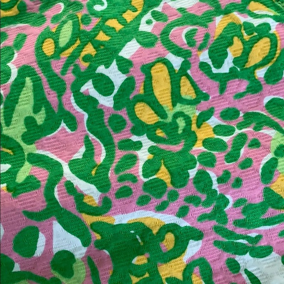 Lily Pulitzer Pink & Green Callahan Shorts - Picture 3 of 6